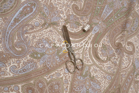 Ткань Перкаль 220 см рис. 192671 Кашмир 1 (основа)