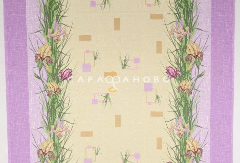 Ткань Бязь 150 см 105 гр рис. 3в2/3 Ирисы