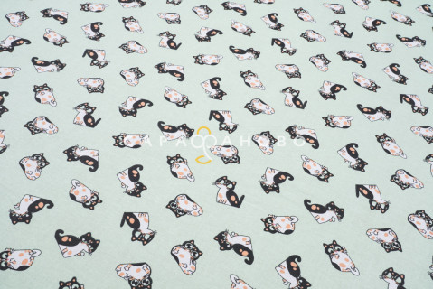 Ткань Ситец 95 см рис 29150 вид 3 "Котики"