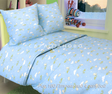 Ткань Бязь 150 см 120 гр рис. 160в4 Птички
