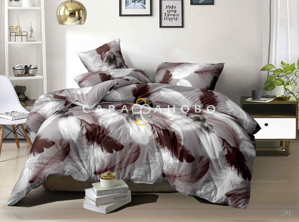 Ткань Полисатин дисперс 220 см 80 гр рис 4613, фото 1