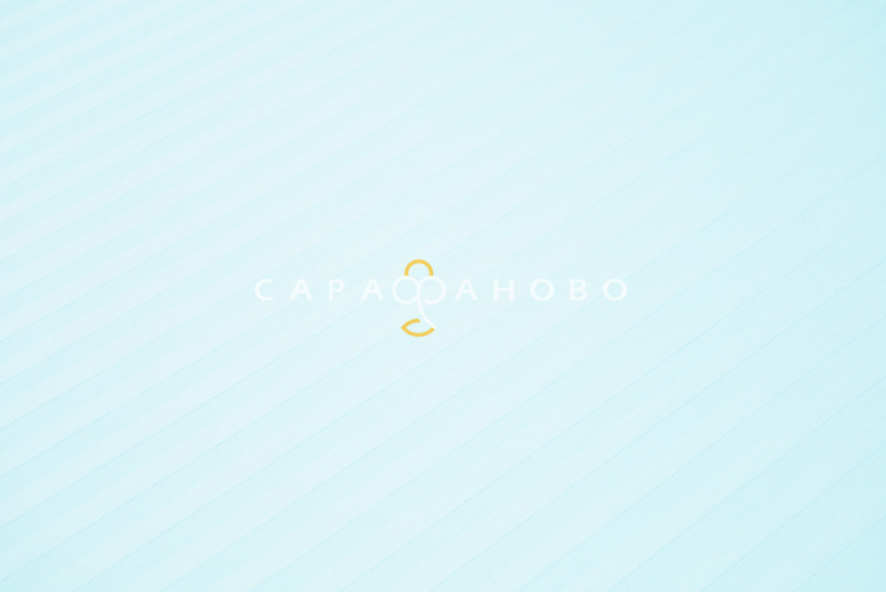 Ткань Сатин Страйп 240 см 125 гр 1х1 диз Бирюза, фото 2