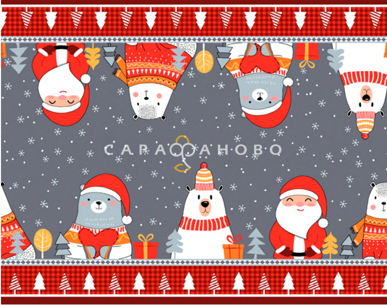 Ткань Дорожка набивная 50 см "Счастливый праздник" рис 29109 вид 2, фото 5