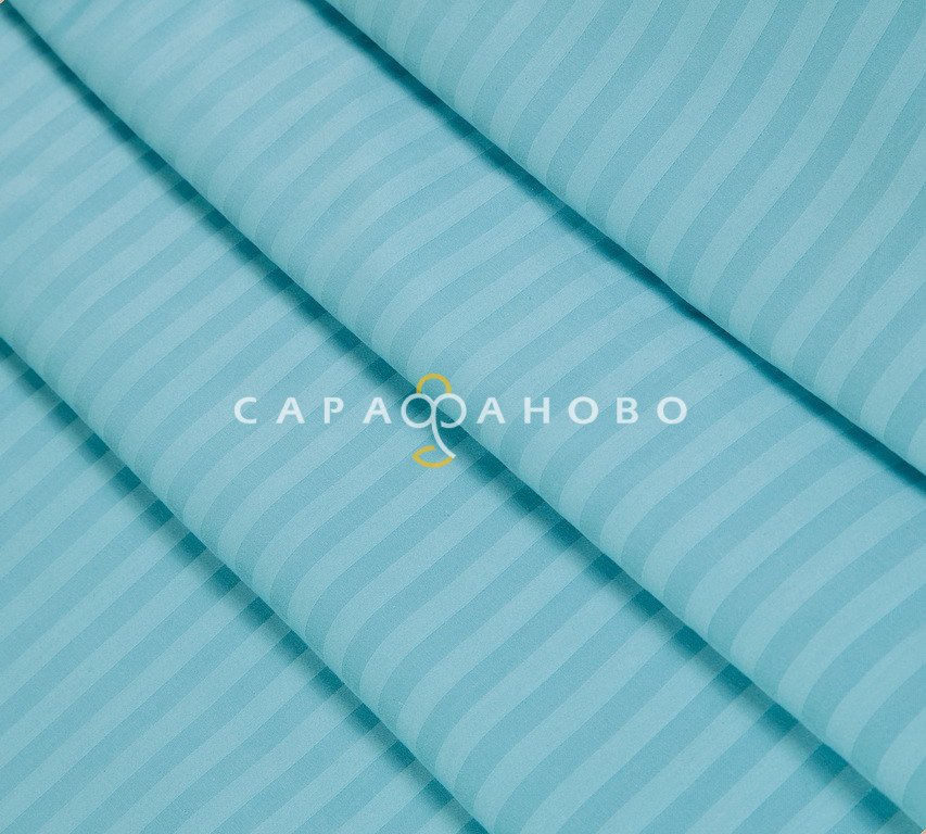 Ткань Страйп-сатин 240 см 1-1 Голубой, фото 1