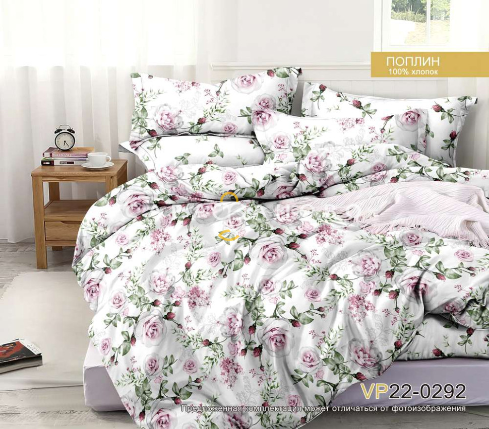 Ткань Поплин набивной 220 см 110 гр А+В диз VP22-0292, фото 1