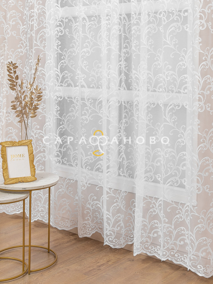 Ткань Тюль жаккардовый 280 см рис Вензеля 4002/280, фото 1