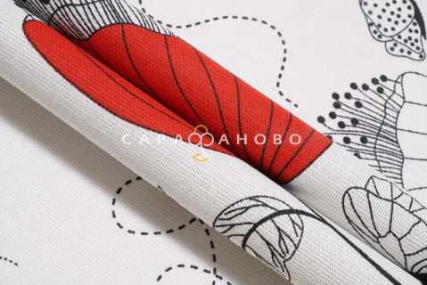 Ткань Рогожка 150 см "Одуванчики" рис 30157 вид 2