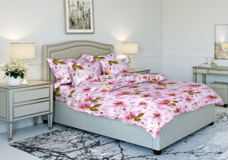 Ткань Бязь 150 см 120 гр рис 4592-3 "Цветочный этюд"