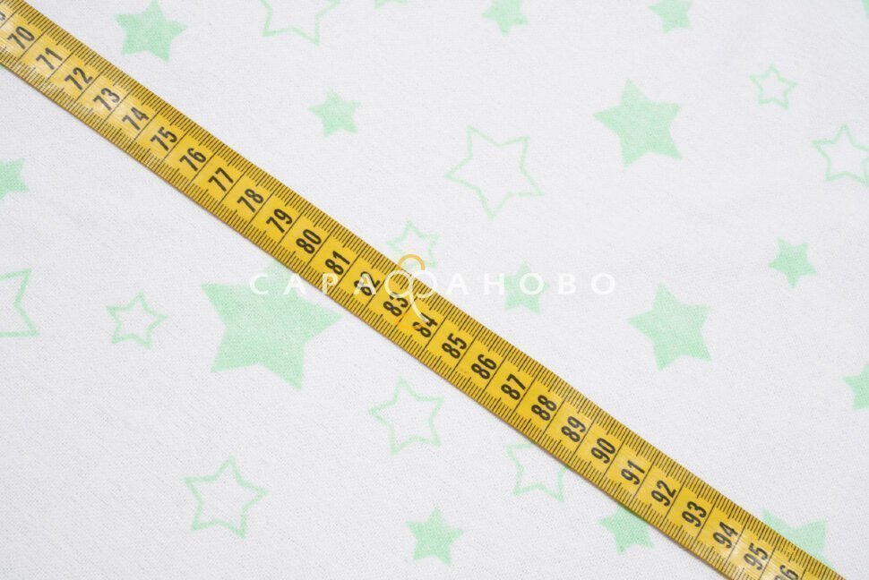 Ткань Фланель 90 см рис. 9465-3 "Звезды" зеленый, фото 6