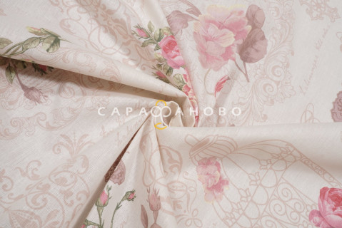 Ткань Бязь 220 см рис. 11595-1 Шебби-Шик (основа)