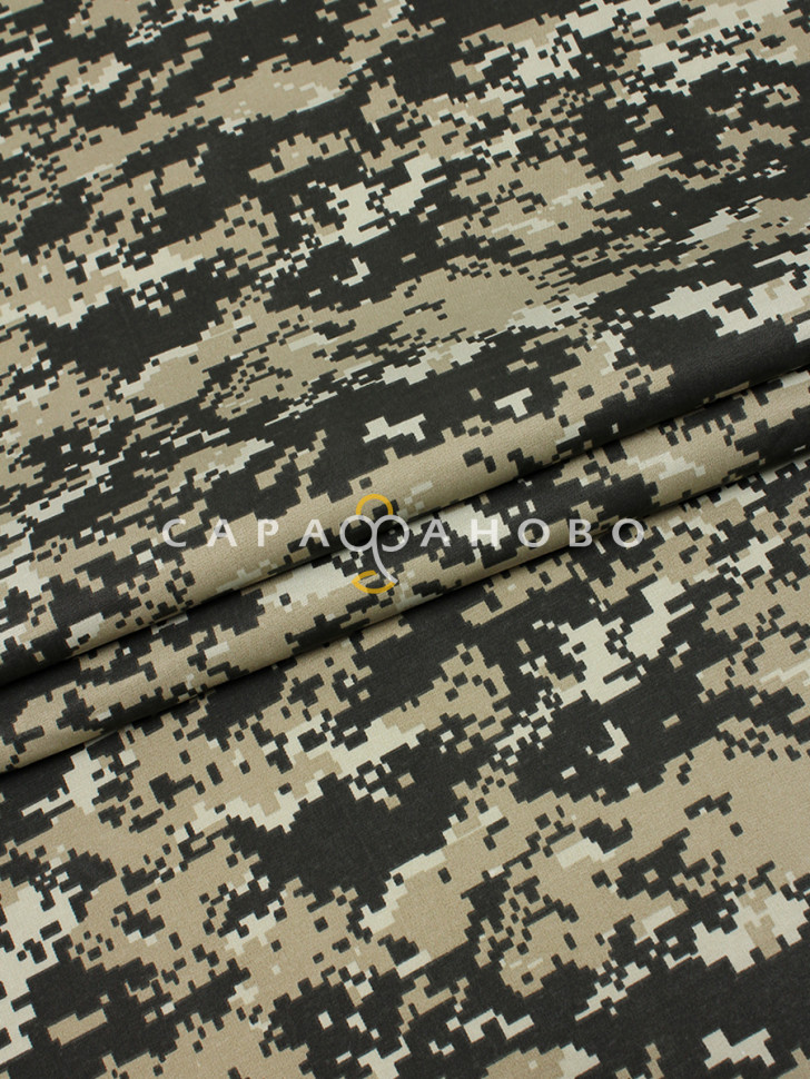 Ткань Саржа костюмная набивная 150 см, 860-2 Точка, фото 1