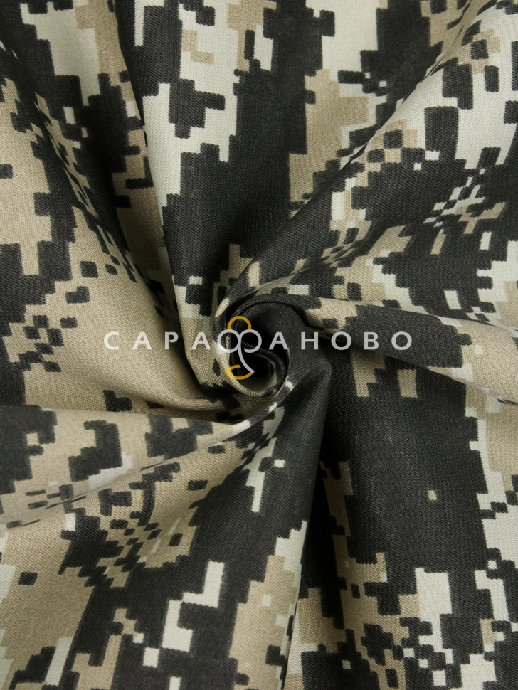 Ткань Саржа костюмная набивная 150 см, 860-2 Точка, фото 6