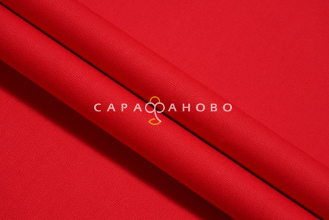 Ткань Саржа 150 см 240 гр/м2 №032 Красный