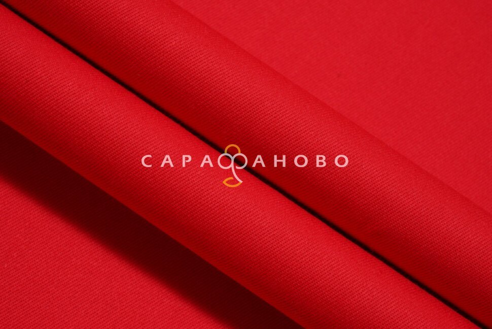 Ткань Саржа 150 см 240 гр/м2 №032 Красный, фото 4