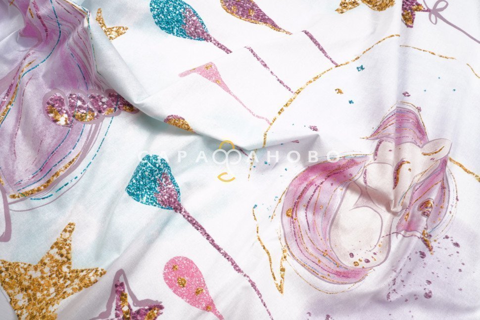 Ткань Перкаль 150 см Unicorns Модель 3 Панели для подушек рис 13251 вид 1, фото 6