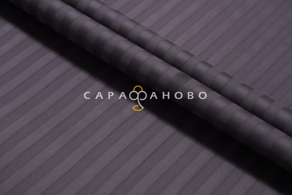 Ткань Страйп-Сатин 240 см рис. 39001 Графит (полоса 1х1), фото 1