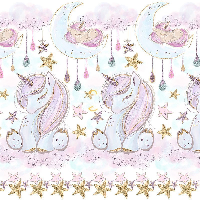 Ткань Перкаль 150 см Unicorns Модель 1 рис 13247 вид 1, фото 1