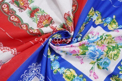 Ткань Ситец платочный 150 см рис 7432