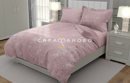 Ткань поплин 220 см "Сакура" рис 10577-1