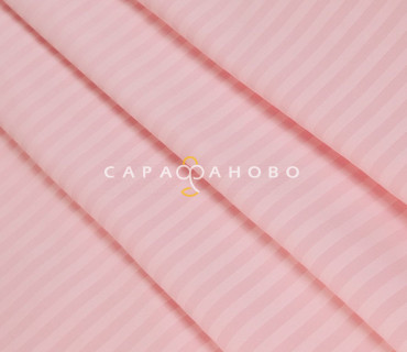 Ткань Страйп-сатин 240 см 1-1 Розовый