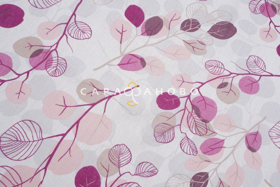 Ткань Бязь 150 см 105 гр рис. 288в9/2 Эвкалипт, фото 2