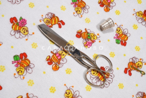 Ткань Фланель 90 см рис. 5089-1 "Пчелки"