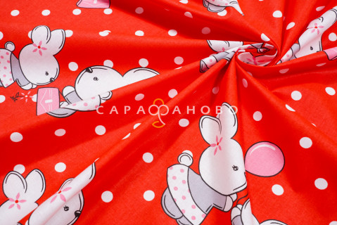 Бязь 150 см 13401-2 Зайчики