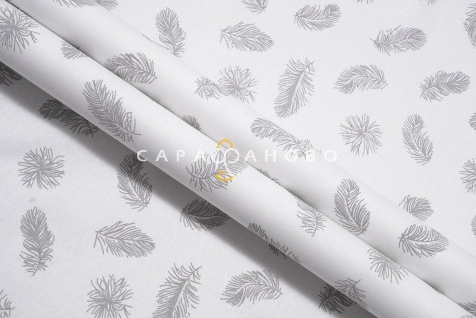 Тик набивной 220см "Хлопок" рис 2200 WHITE, фото 1
