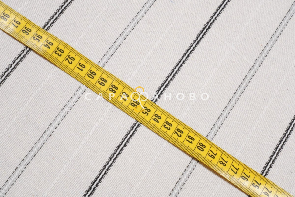 Ткань Тик матрасный 155 см 170 гр рис. 3 вид 14/3 (чёрная просновка), фото 5