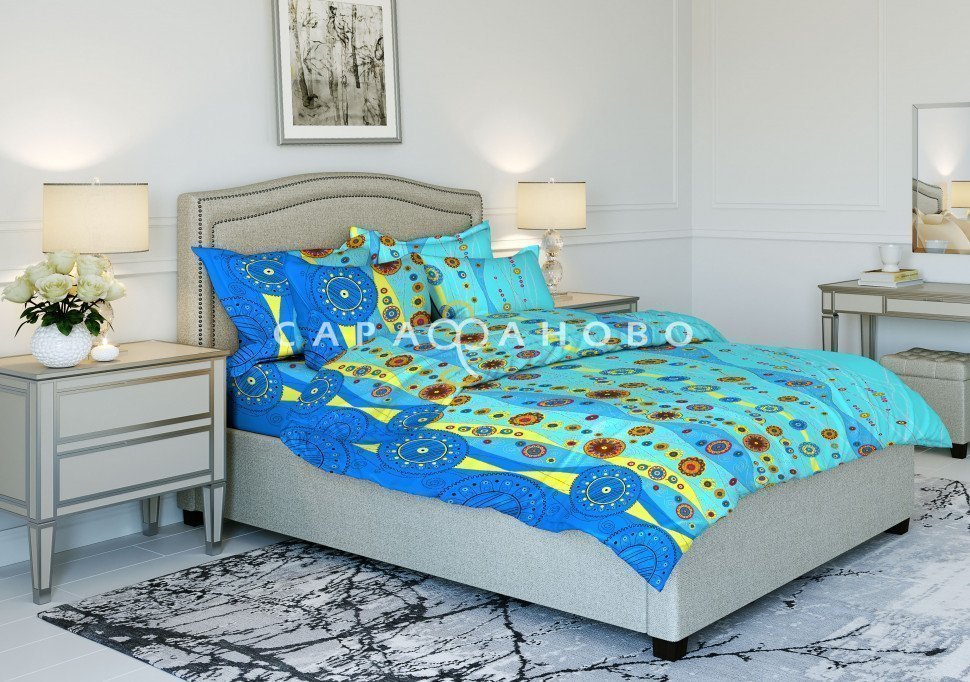 Ткань Бязь 150 см рис. 3802-1 "Бисер", фото 1