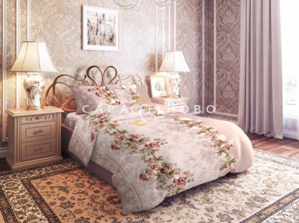 Ткань Бязь 150 см 120 гр рис. 1739 Елизавета розовая