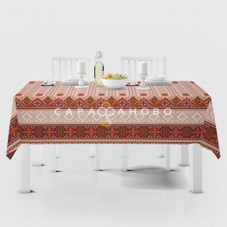 Ткань Рогожка 150 см "Рушник" рис 21061 вид 1