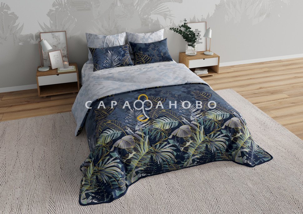 Ткань Перкаль 220 см 115 гр рис Ночные тропики (основа), фото 1