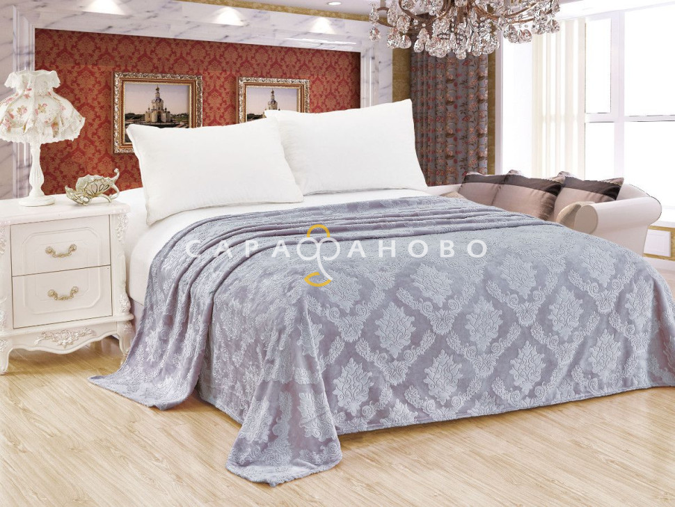 Велсофт, 205 см, 270 г/м2, серый, рисунок 099-OPE, фото 2